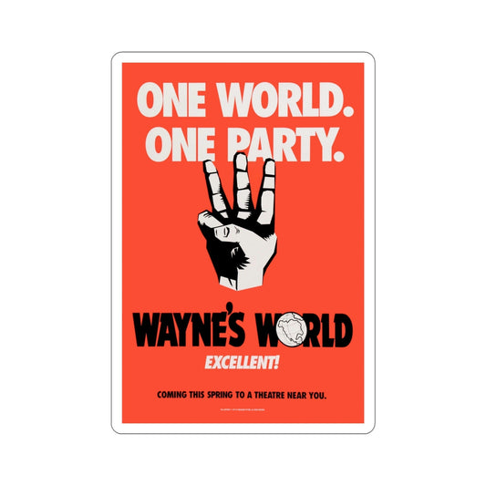 Waynes World 1992 Movie Poster STICKER Vinyl Die-Cut Decal-6 Inch-The Sticker Space