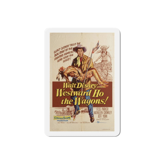 Westward Ho the Wagons 1956 Movie Poster Die-Cut Magnet-2 Inch-The Sticker Space
