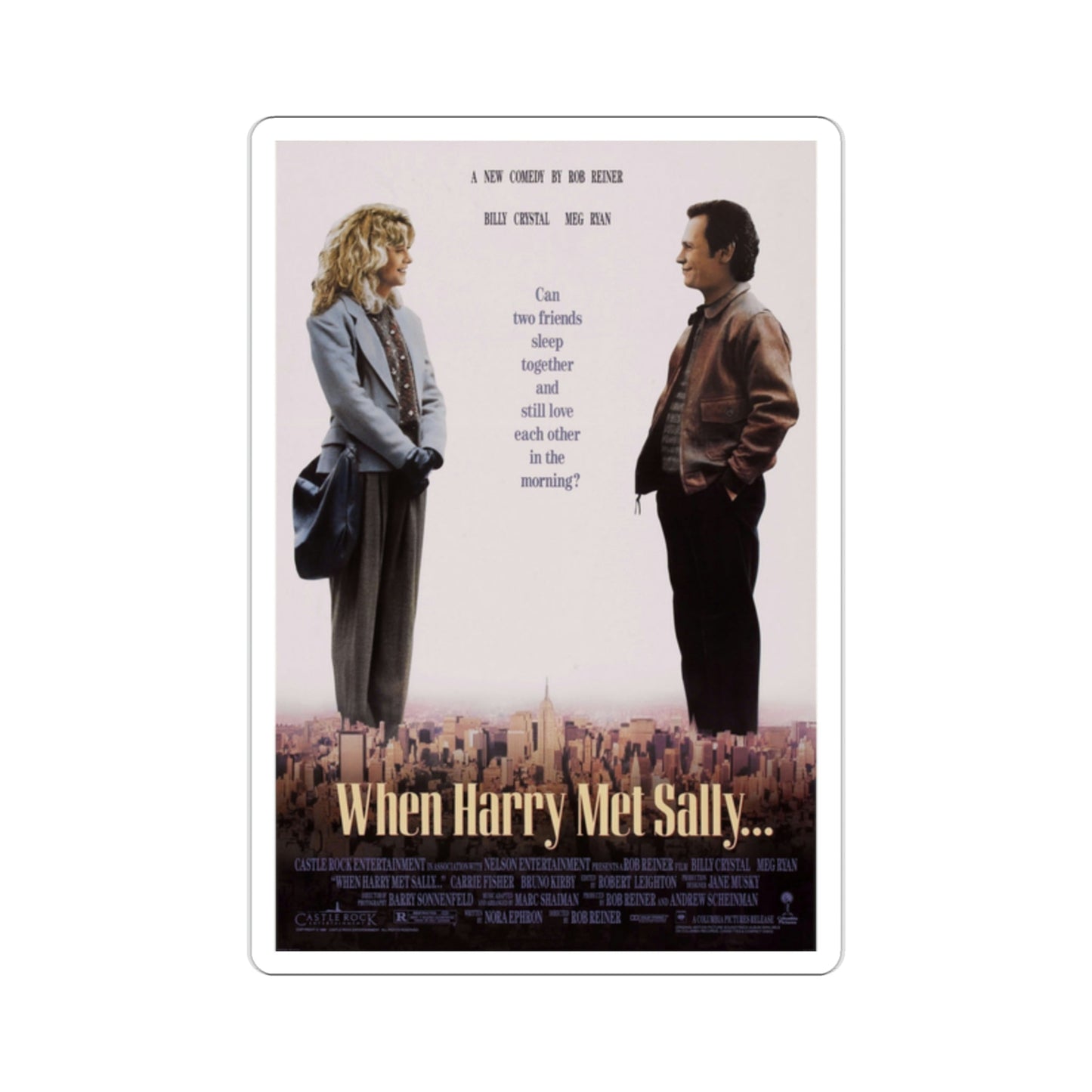 When Harry Met Sally 1989 Movie Poster STICKER Vinyl Die-Cut Decal-2 Inch-The Sticker Space