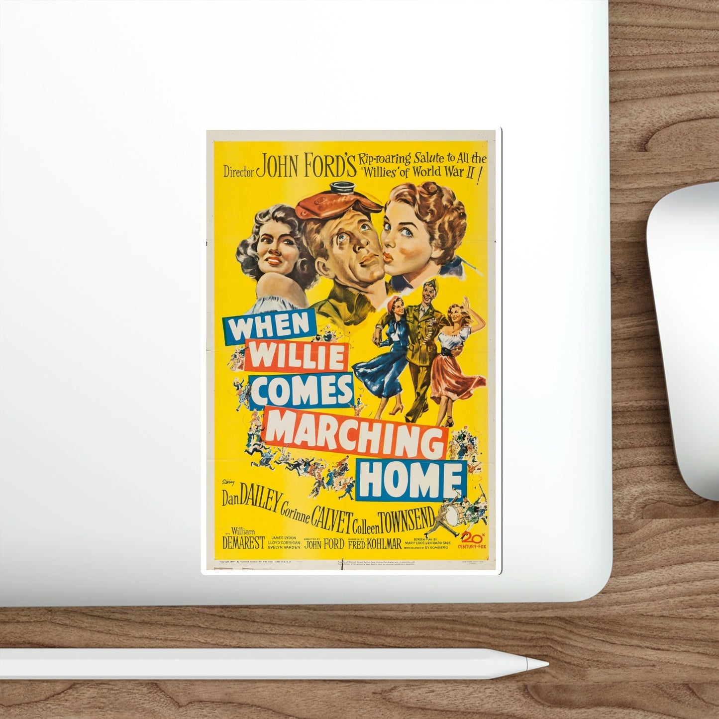 When Willie Comes Marching Home 1950 Movie Poster STICKER Vinyl Die-Cut Decal-The Sticker Space