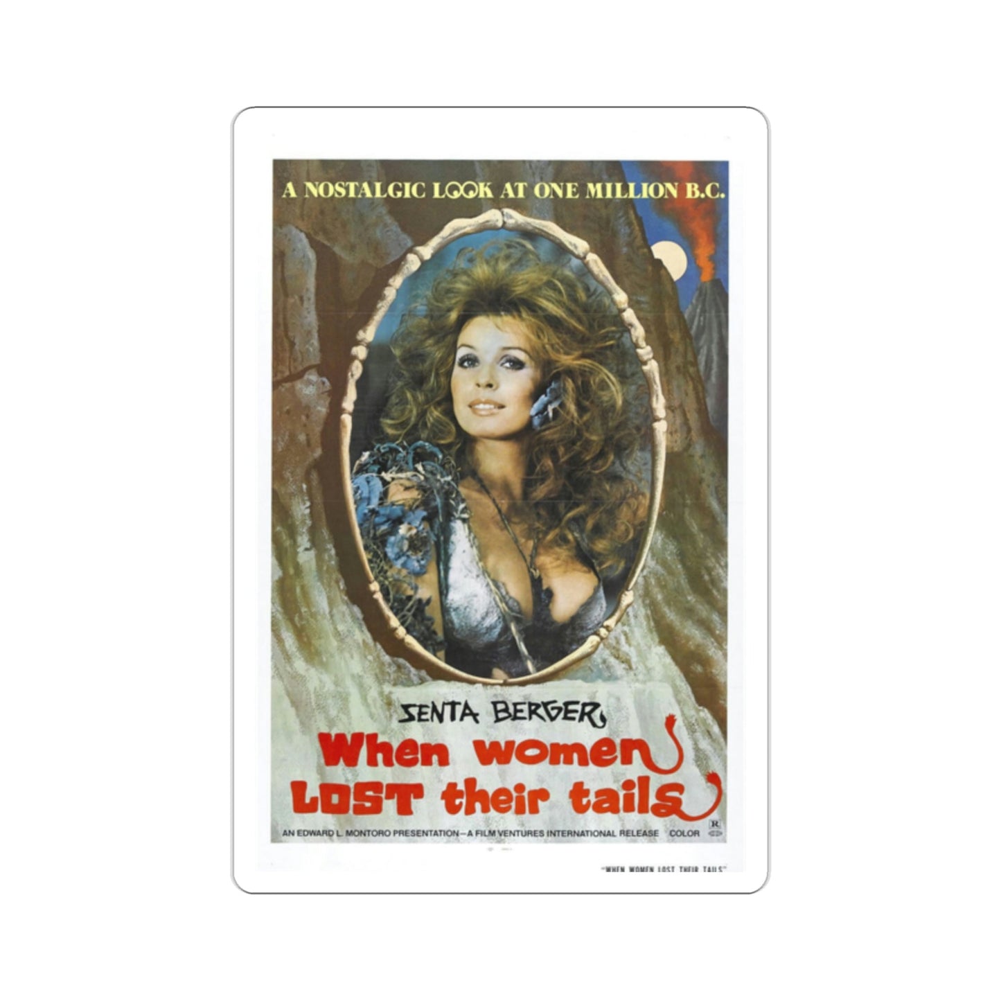 When Women Lost Their Tails 1973 Movie Poster STICKER Vinyl Die-Cut Decal-2 Inch-The Sticker Space
