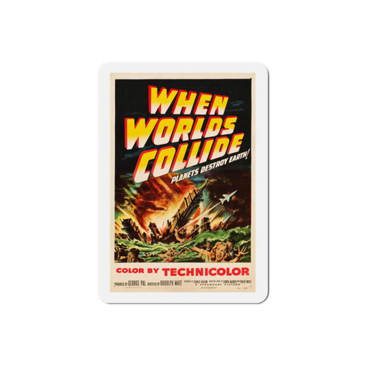 When Worlds Collide 1951 Movie Poster Die-Cut Magnet-2 Inch-The Sticker Space