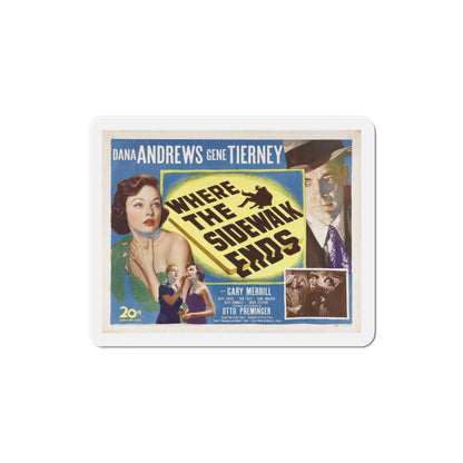 Where the Sidewalk Ends 1950 v2 Movie Poster Die-Cut Magnet-3 Inch-The Sticker Space