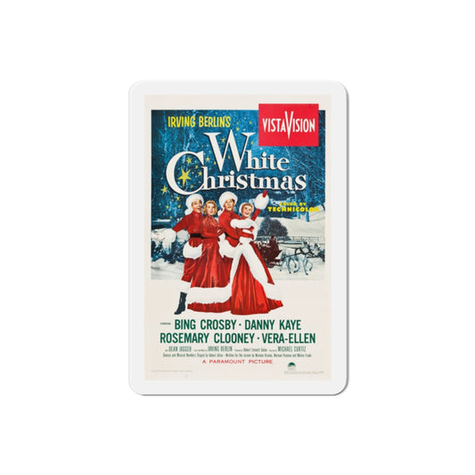 White Christmas 1954 Movie Poster Die-Cut Magnet-2 Inch-The Sticker Space