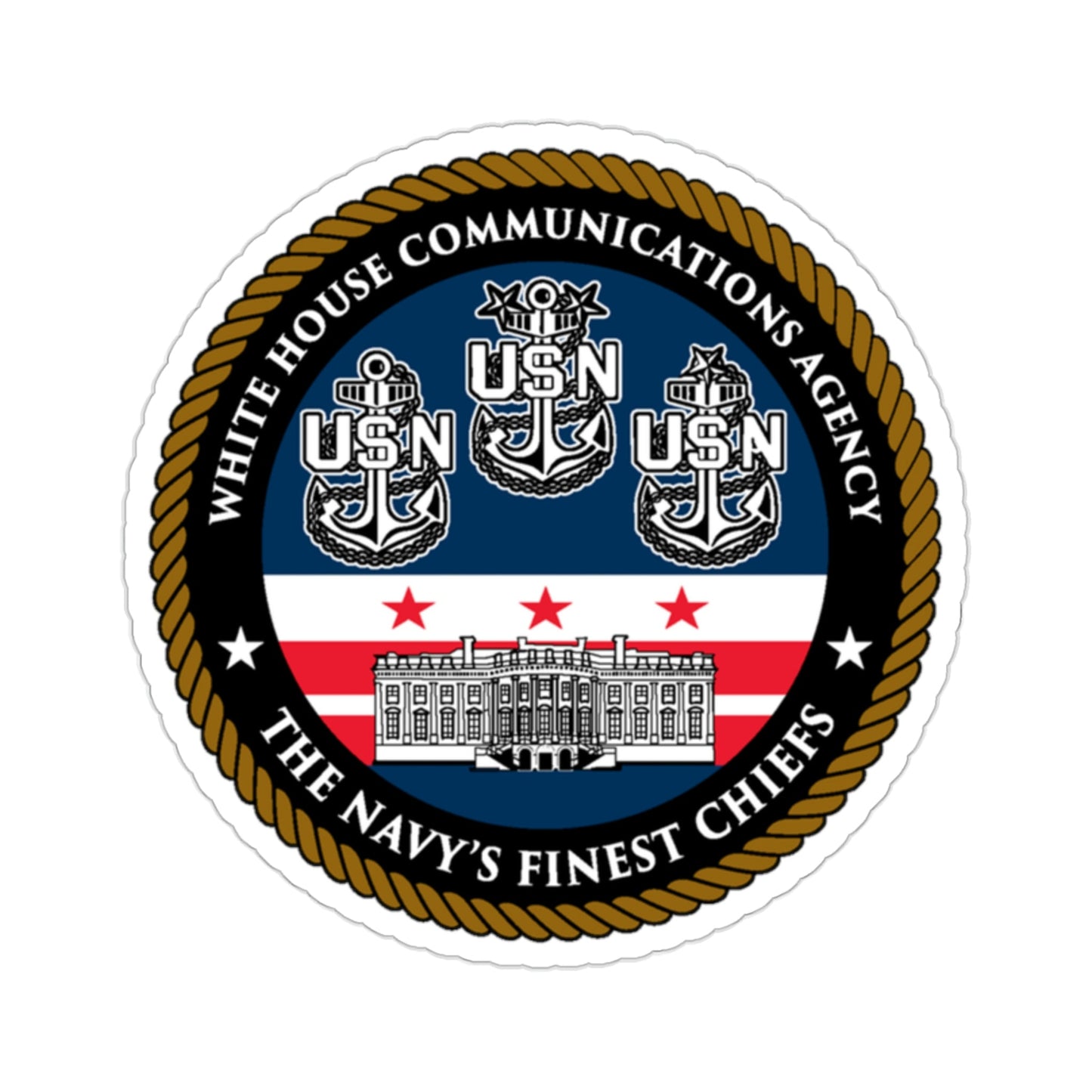 White House Communications (U.S. Navy) STICKER Vinyl Die-Cut Decal-2 Inch-The Sticker Space