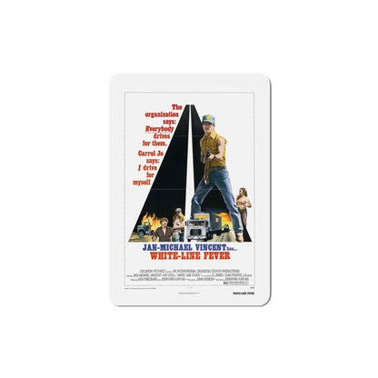 White Line Fever 1975 2 Movie Poster Die-Cut Magnet-3" x 3"-The Sticker Space