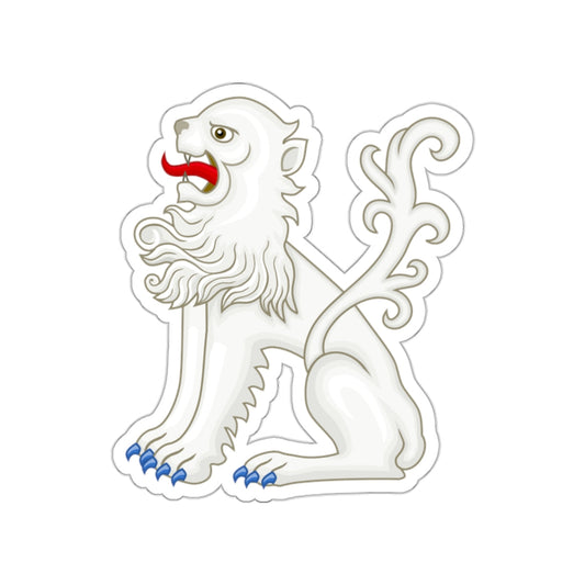 White Lion of Mortimer Badge of Edward IV STICKER Vinyl Die-Cut Decal-White-The Sticker Space