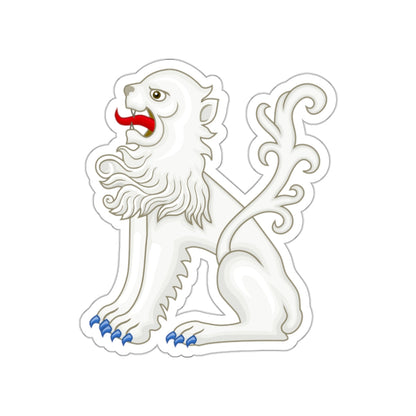 White Lion of Mortimer Badge of Edward IV STICKER Vinyl Die-Cut Decal-White-The Sticker Space