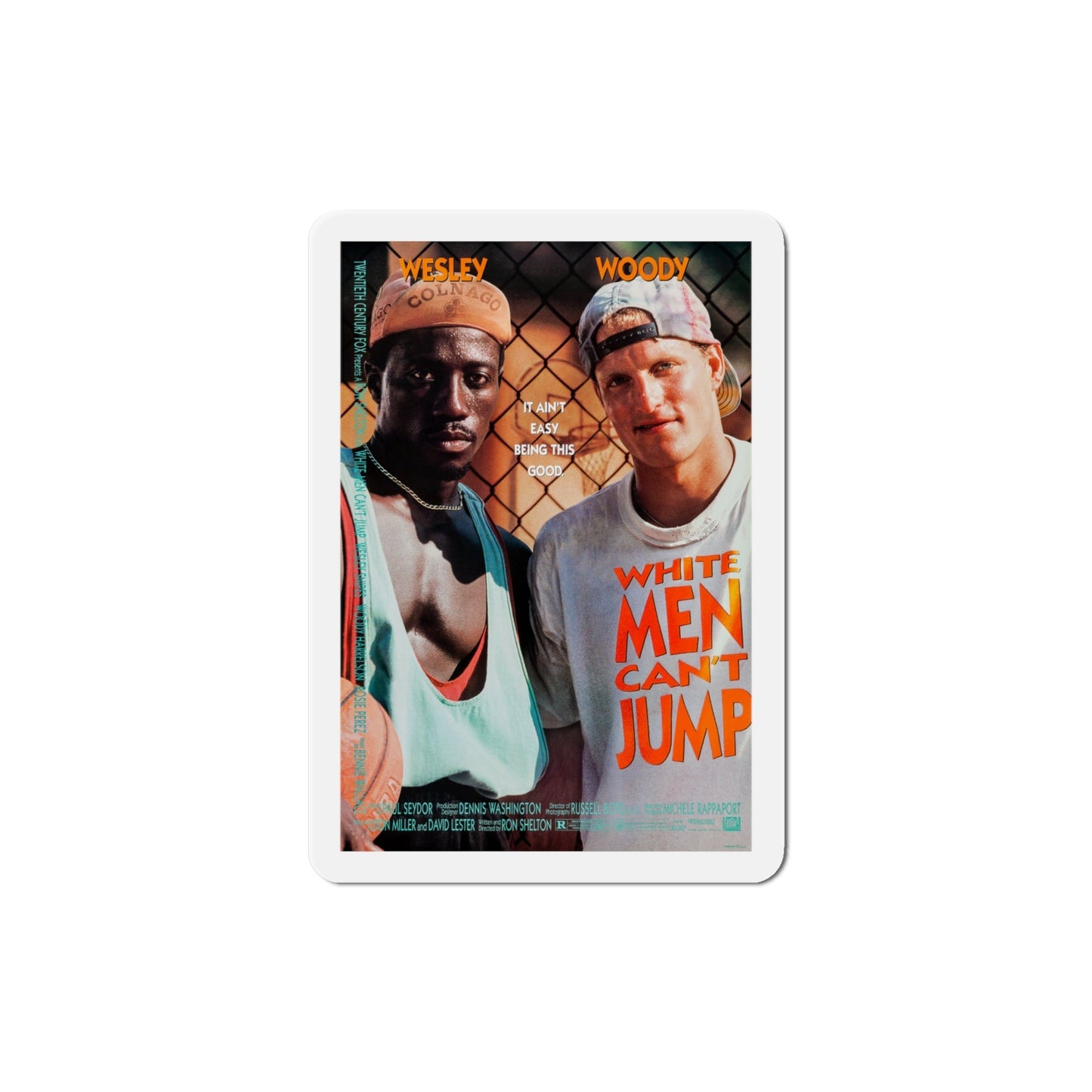 White Men Cant Jump 1992 Movie Poster Die-Cut Magnet-4" x 4"-The Sticker Space