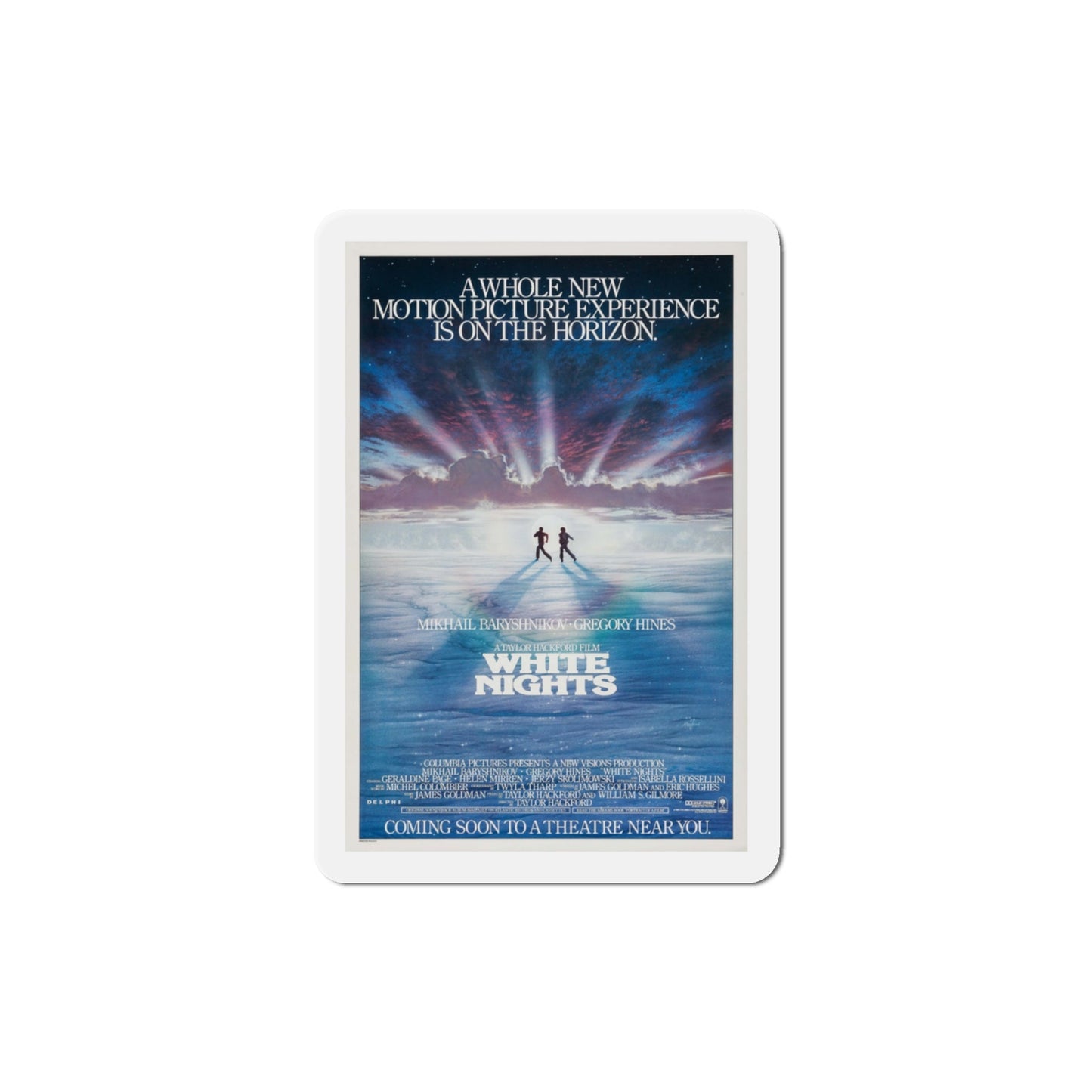 White Nights 1985 Movie Poster Die-Cut Magnet-3" x 3"-The Sticker Space