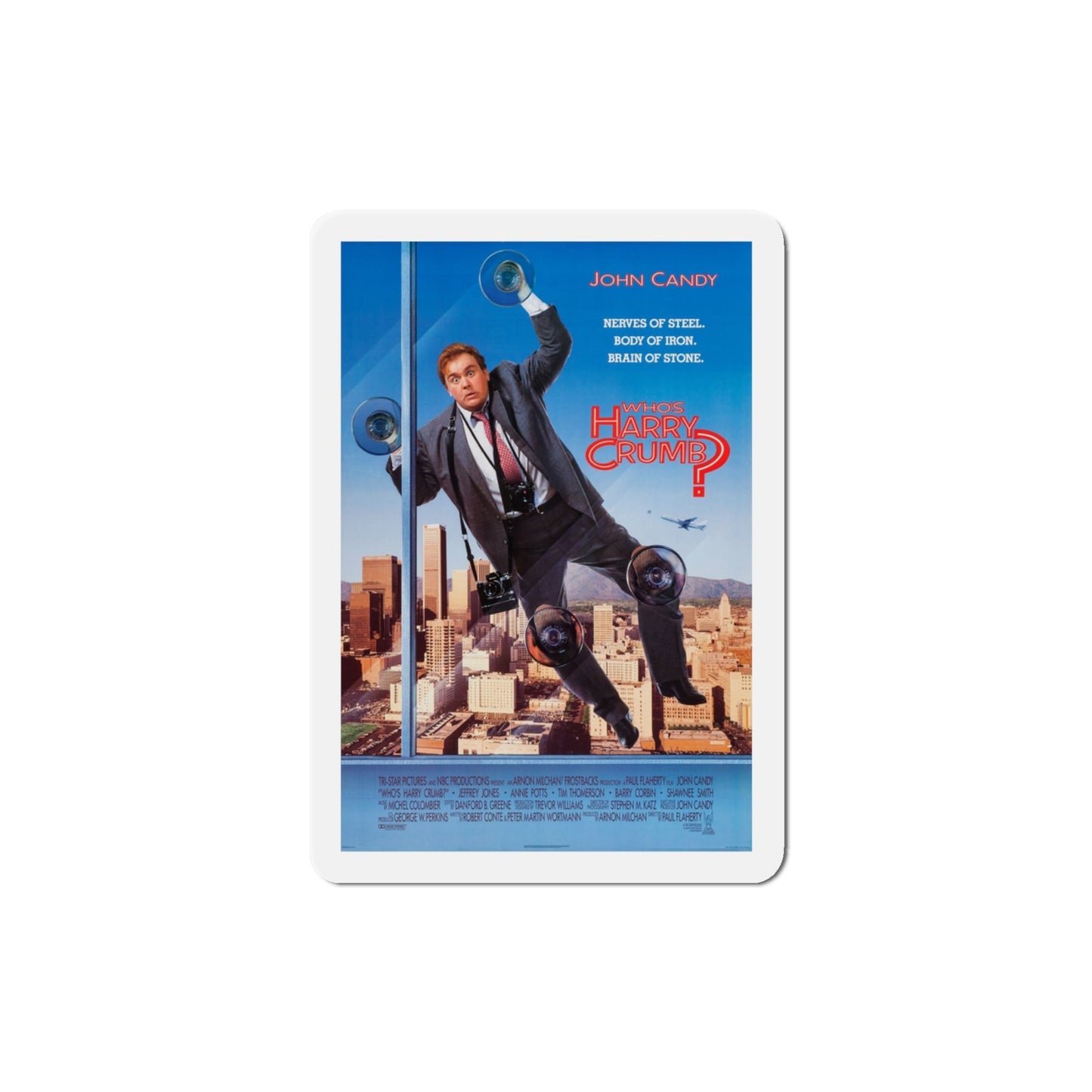 Who's Harry Crumb 1989 Movie Poster Die-Cut Magnet-3" x 3"-The Sticker Space