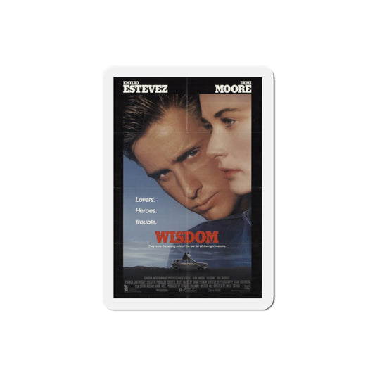 Wisdom 1986 Movie Poster Die-Cut Magnet-2" x 2"-The Sticker Space