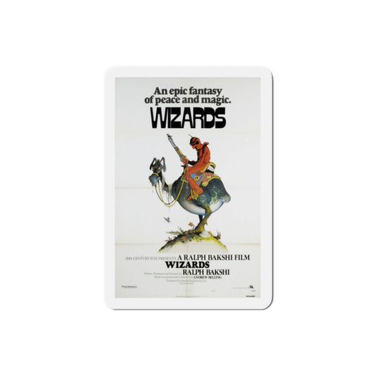 Wizards 1977 Movie Poster Die-Cut Magnet-2" x 2"-The Sticker Space