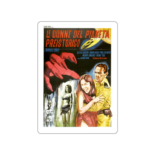 WOMEN OF THE PREHISTORIC PLANET (ITALIAN) 1966 Movie Poster STICKER Vinyl Die-Cut Decal-White-The Sticker Space