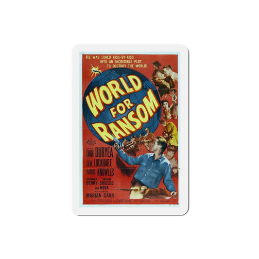 World for Ransom 1954 Movie Poster Die-Cut Magnet-2 Inch-The Sticker Space