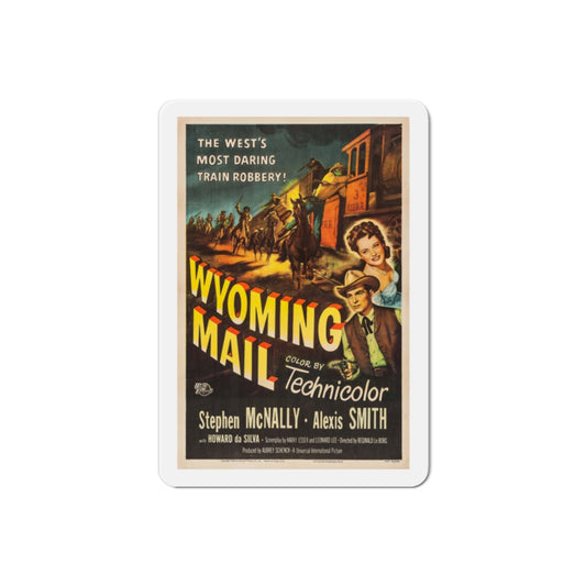 Wyoming Mail 1950 Movie Poster Die-Cut Magnet-2 Inch-The Sticker Space