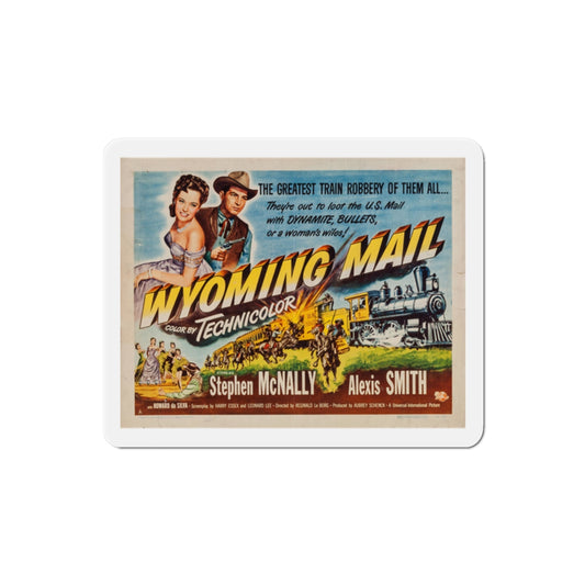 Wyoming Mail 1950 v2 Movie Poster Die-Cut Magnet-2 Inch-The Sticker Space
