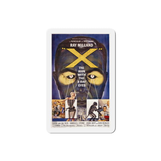 X The Man with the XRay Eyes 1963 Movie Poster Die-Cut Magnet-2 Inch-The Sticker Space
