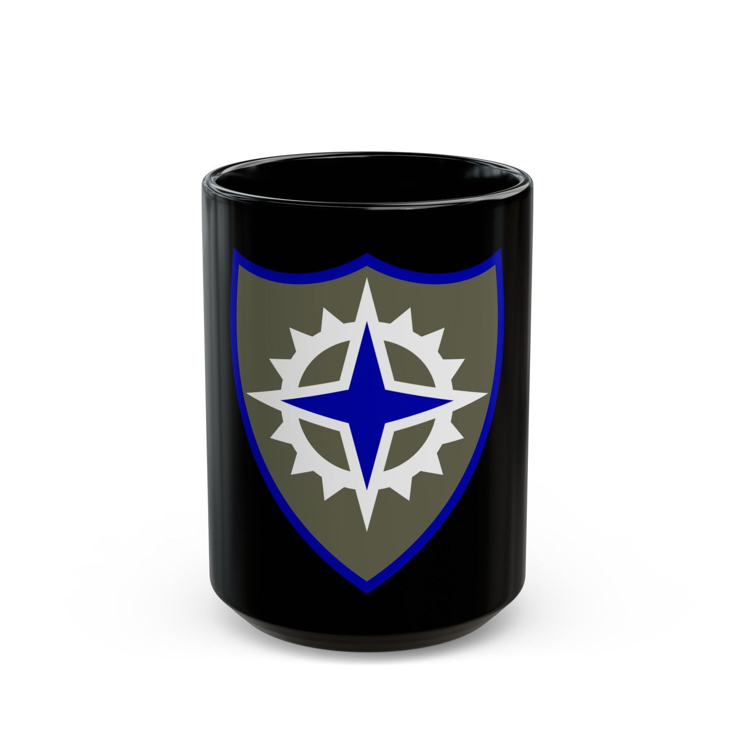 XVI Corps (U.S. Army) Black Coffee Mug-15oz-The Sticker Space