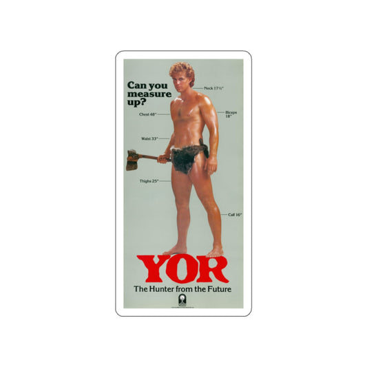 YOR THE HUNTER FROM THE FUTURE (3) 1983 Movie Poster STICKER Vinyl Die-Cut Decal-White-The Sticker Space