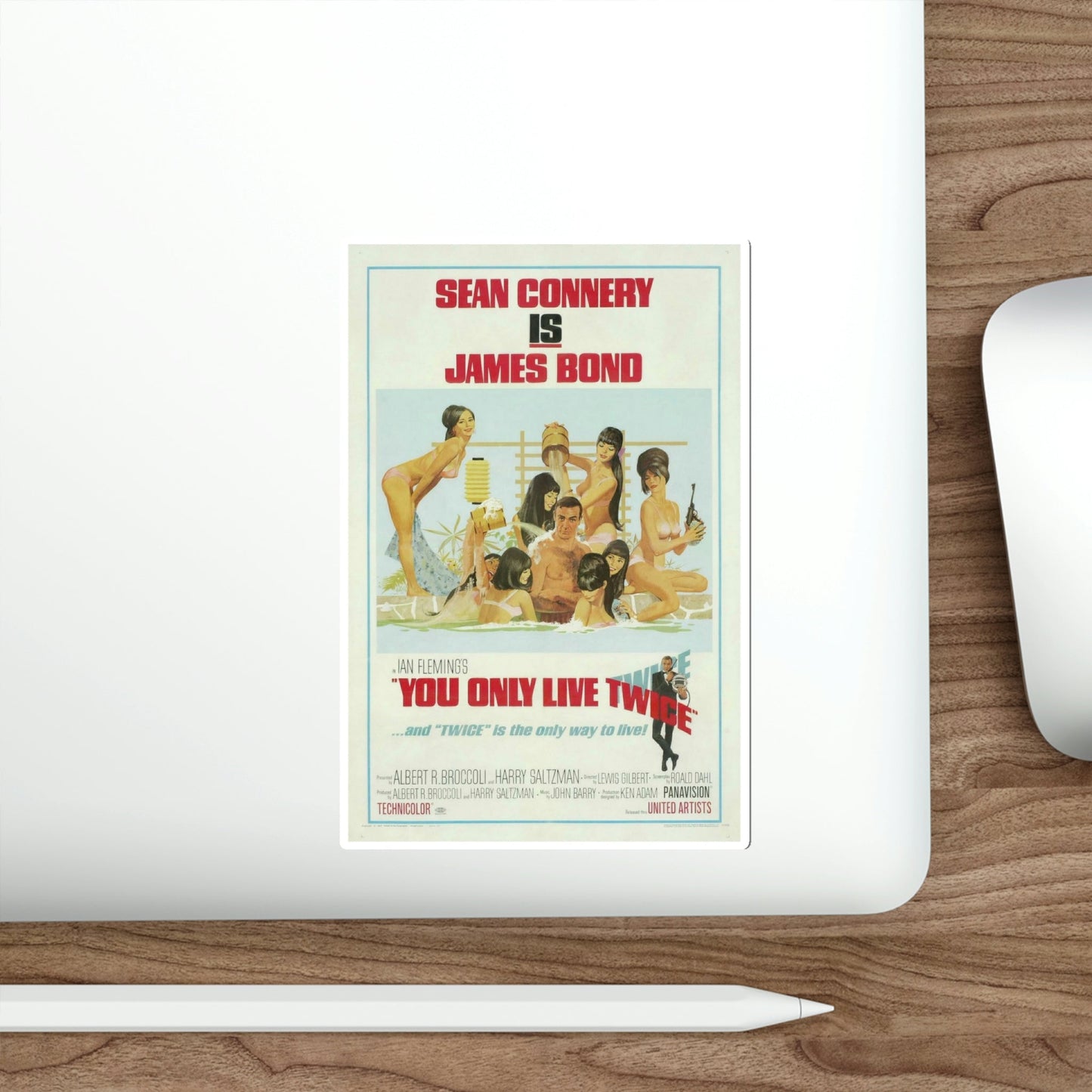 You Only Live Twice 1967 Movie Poster STICKER Vinyl Die-Cut Decal-The Sticker Space