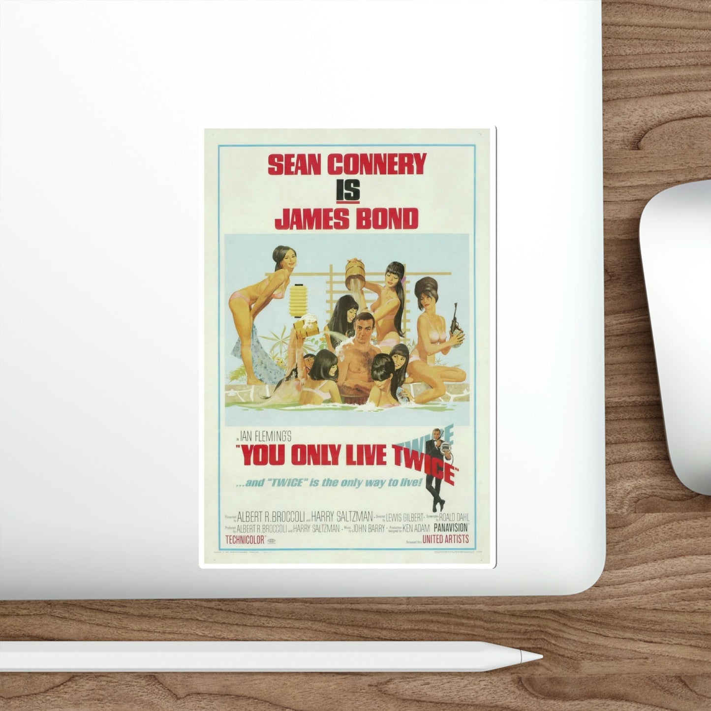 You Only Live Twice 1967 Movie Poster STICKER Vinyl Die-Cut Decal-The Sticker Space