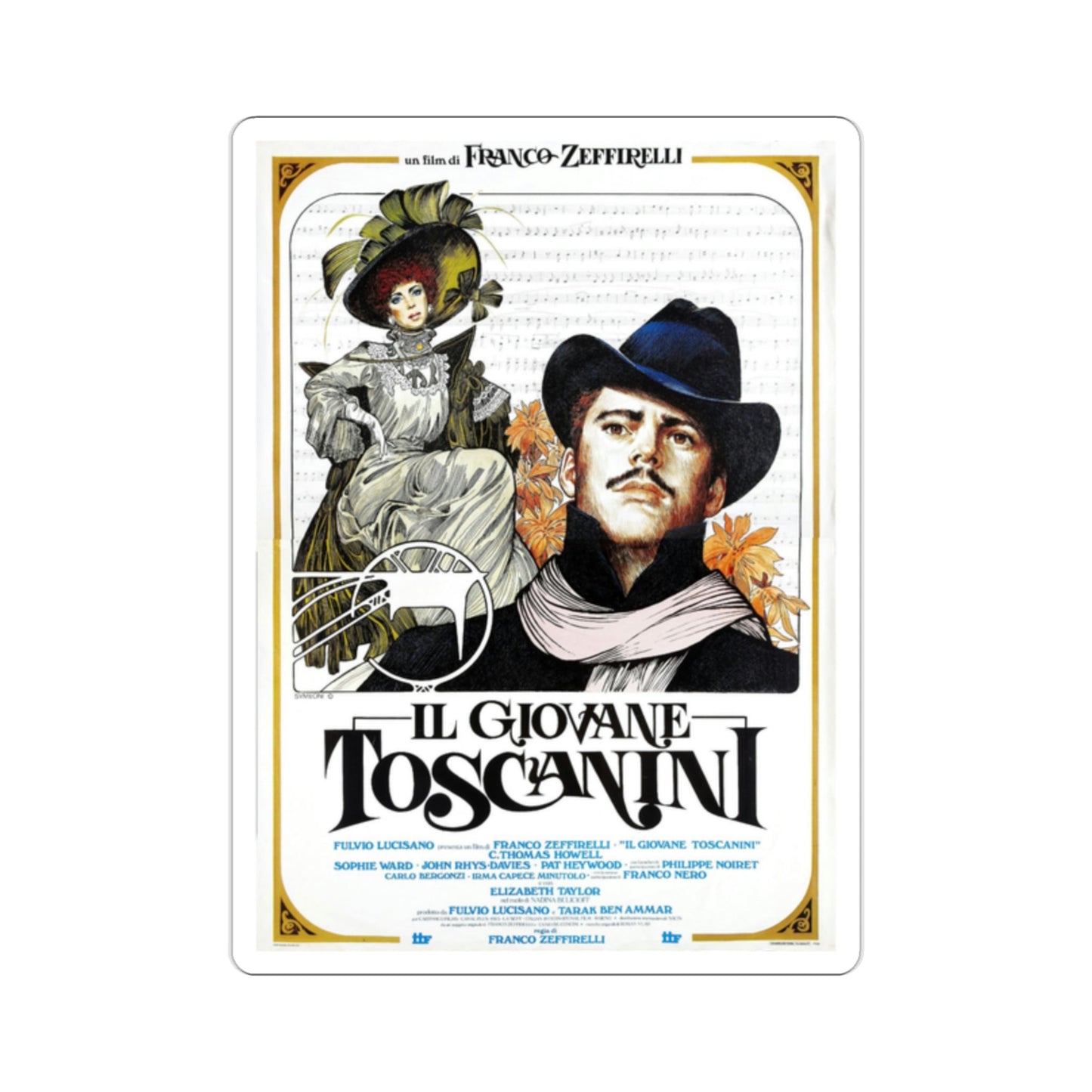 Young Toscanini 1988 Movie Poster STICKER Vinyl Die-Cut Decal-2 Inch-The Sticker Space