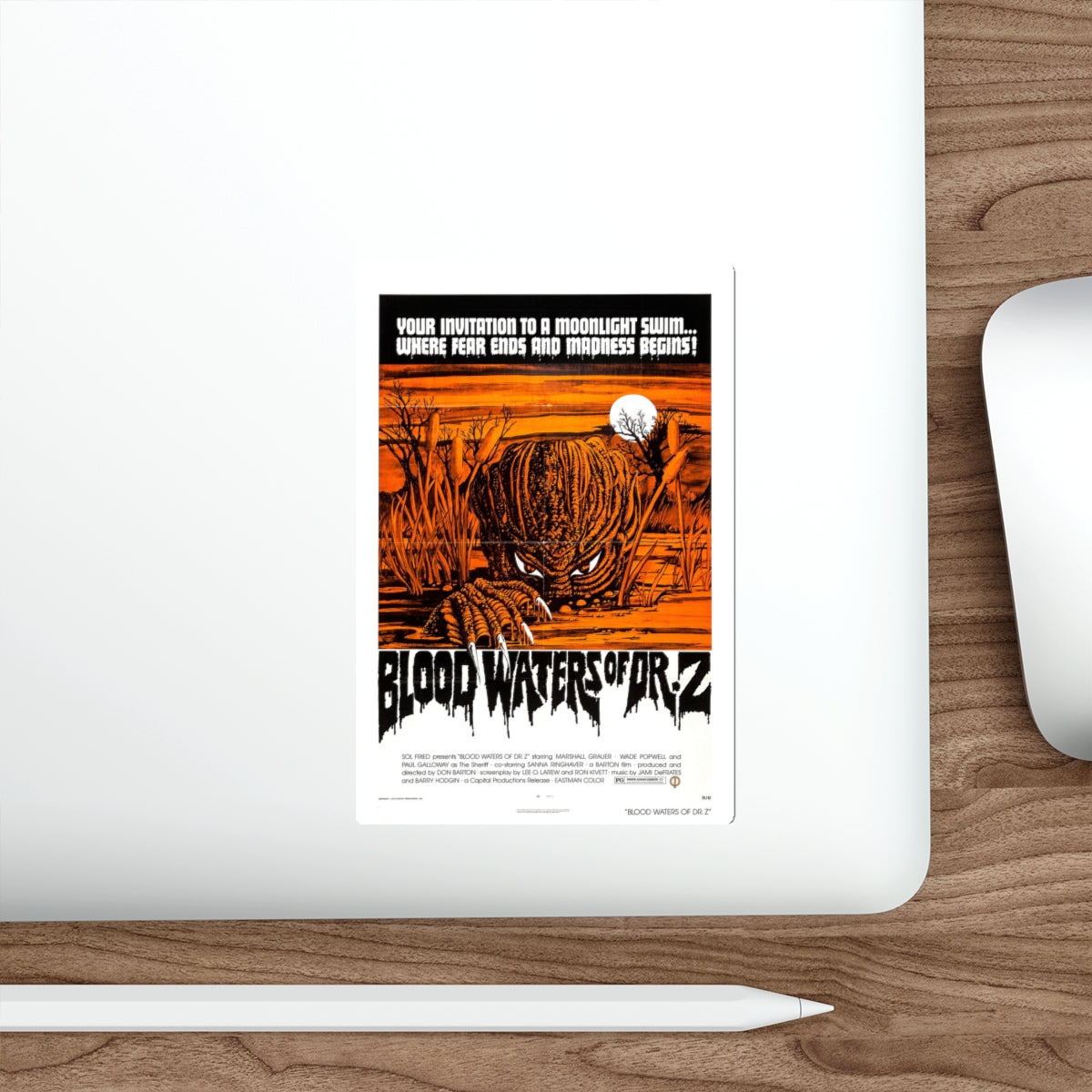 ZAAT (BLOODWATERS OF DR.Z) 1971 Movie Poster STICKER Vinyl Die-Cut Decal-The Sticker Space