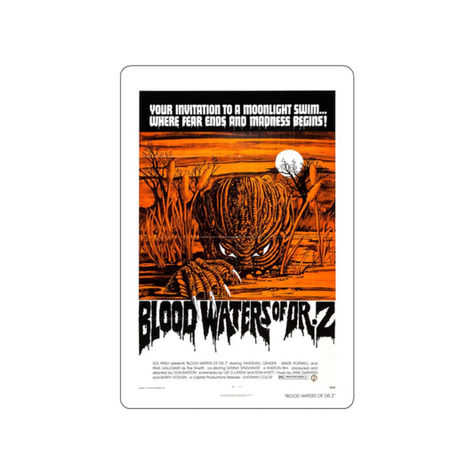 ZAAT (BLOODWATERS OF DR.Z) 1971 Movie Poster STICKER Vinyl Die-Cut Decal-White-The Sticker Space