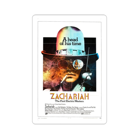 Zachariah 1971 Movie Poster STICKER Vinyl Die-Cut Decal-2 Inch-The Sticker Space