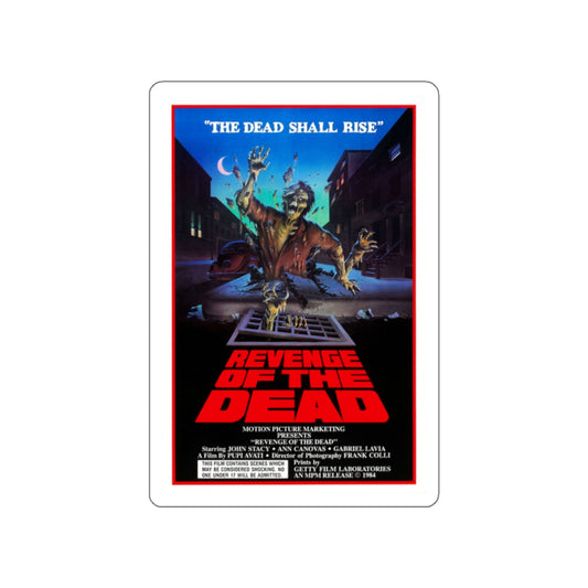 ZEDER (REVENGE OF THE DEAD) 1983 Movie Poster STICKER Vinyl Die-Cut Decal-White-The Sticker Space