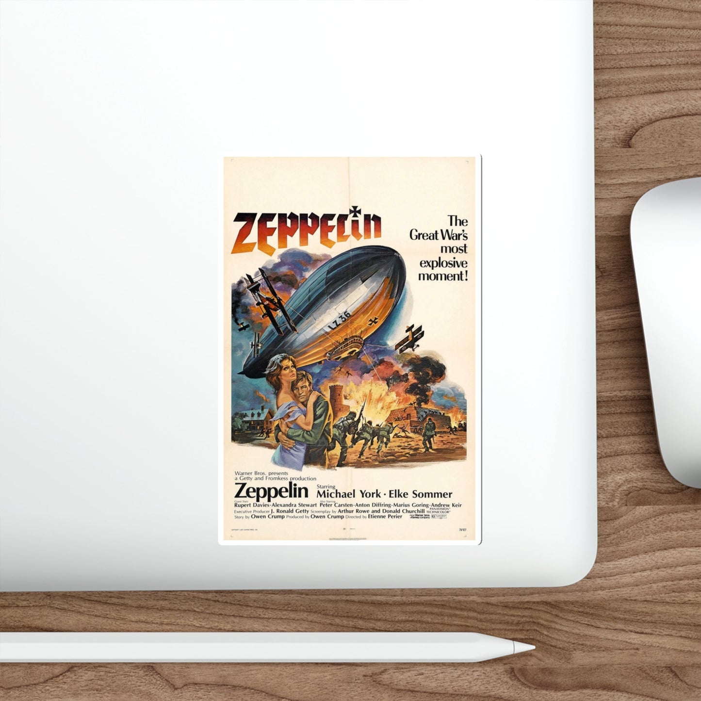 Zeppelin 1971 Movie Poster STICKER Vinyl Die-Cut Decal-The Sticker Space