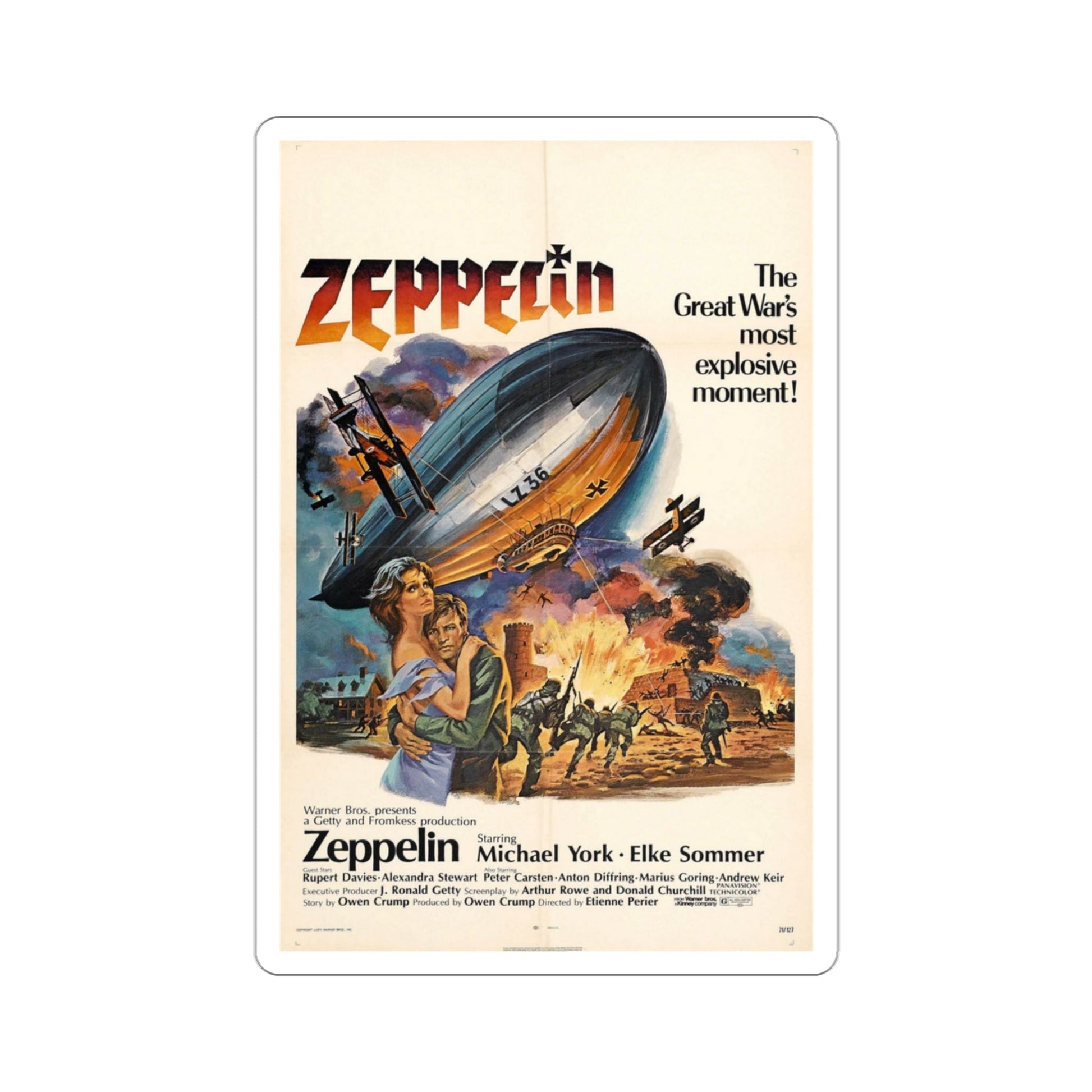 Zeppelin 1971 Movie Poster STICKER Vinyl Die-Cut Decal-3 Inch-The Sticker Space