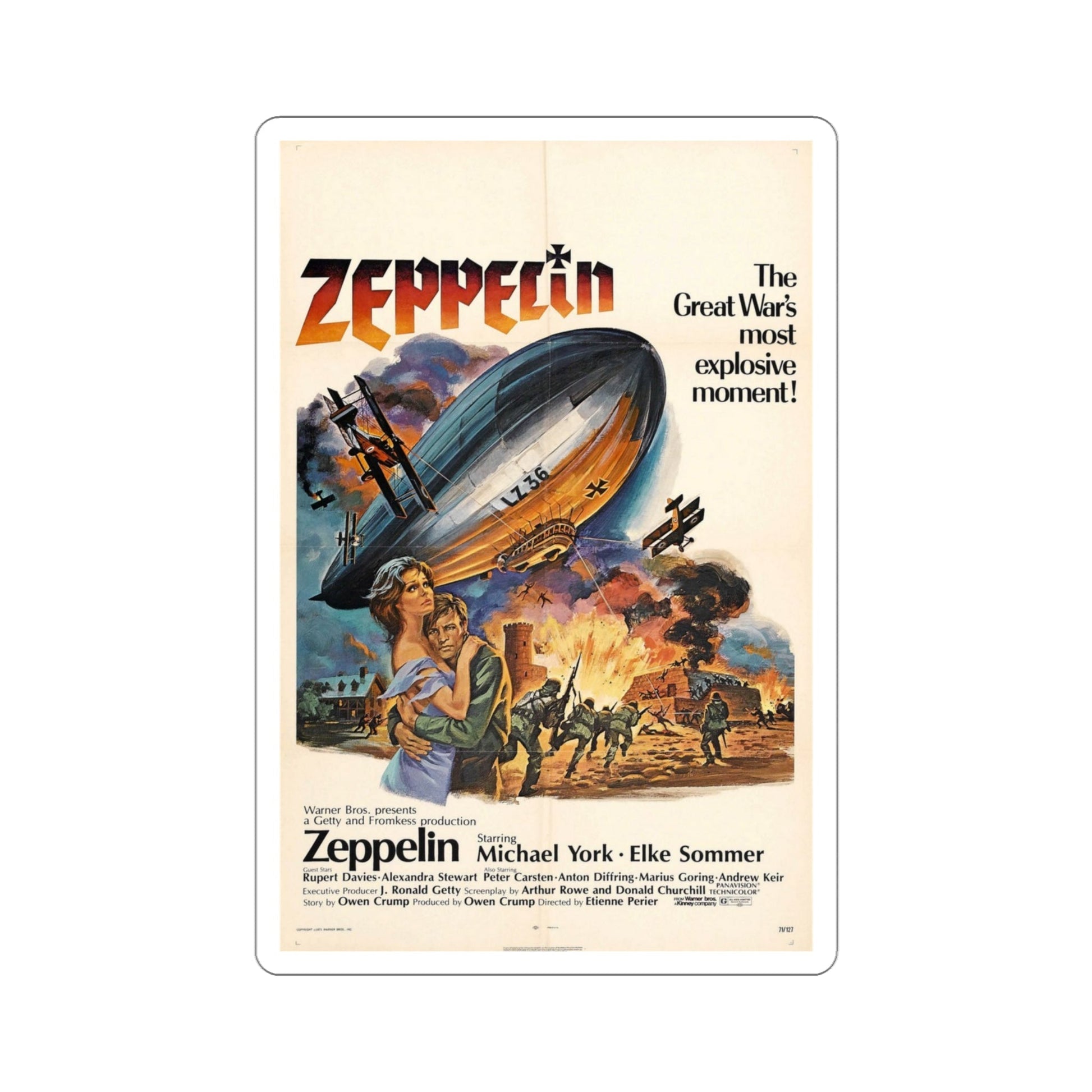 Zeppelin 1971 Movie Poster STICKER Vinyl Die-Cut Decal-4 Inch-The Sticker Space