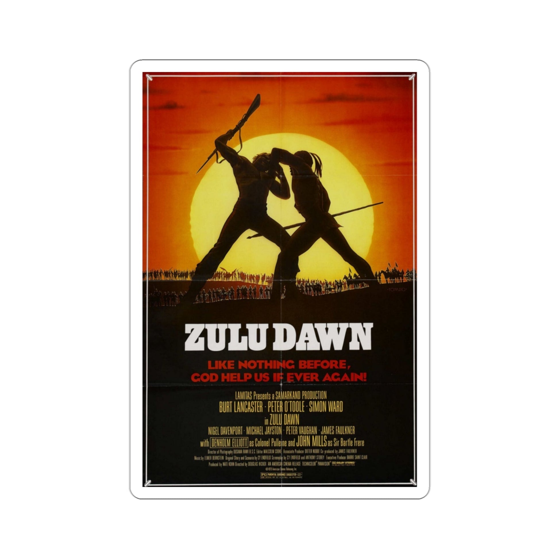 Zulu Dawn 1979 Movie Poster STICKER Vinyl Die-Cut Decal-3 Inch-The Sticker Space