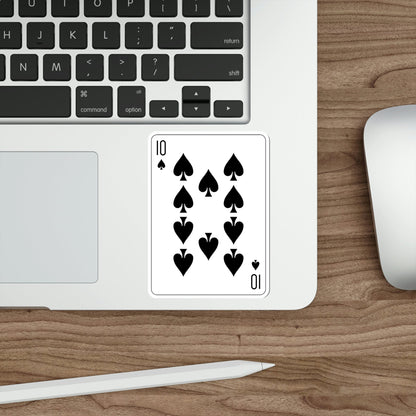10 of Spades Playing Card STICKER Vinyl Die-Cut Decal-The Sticker Space