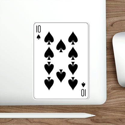 10 of Spades Playing Card STICKER Vinyl Die-Cut Decal-The Sticker Space