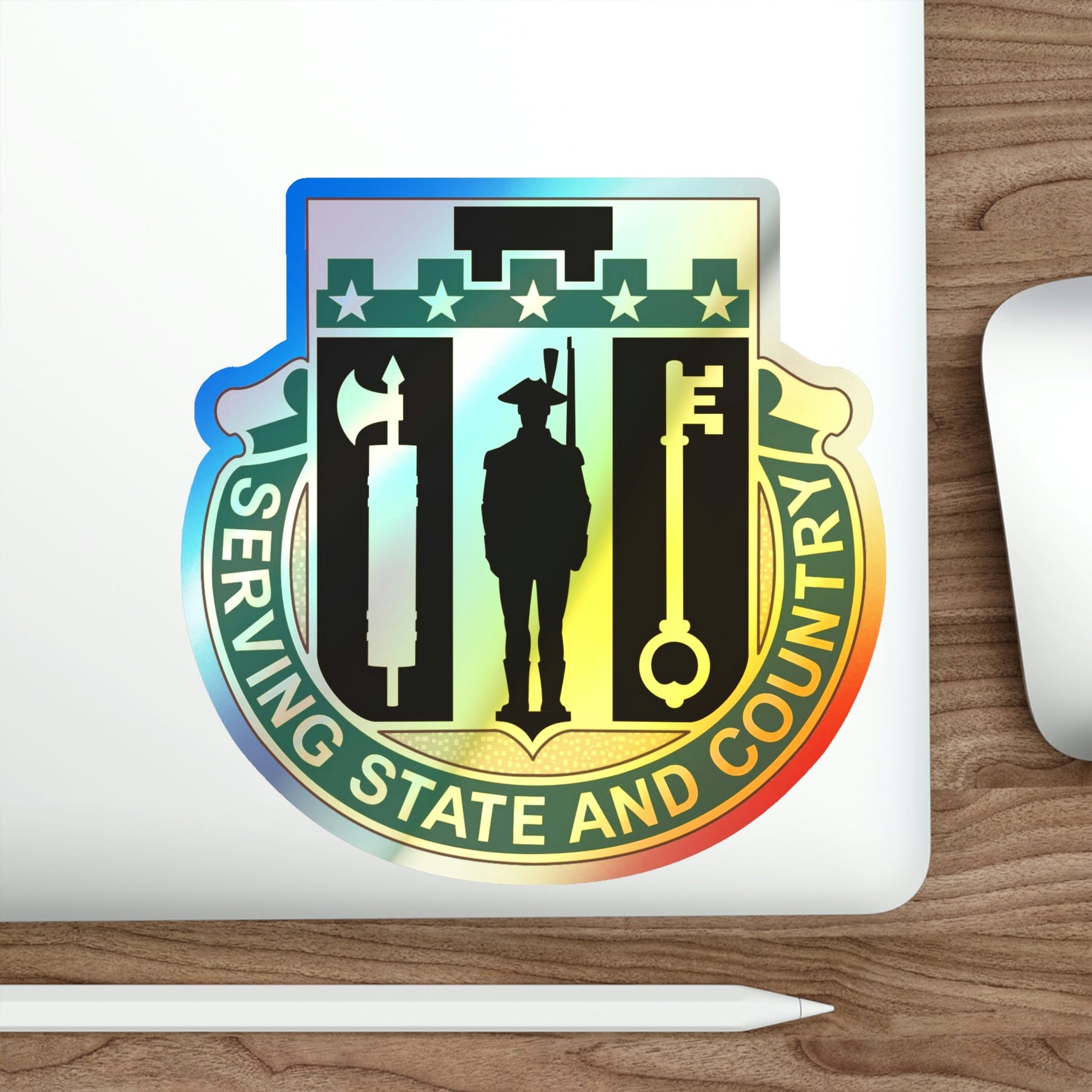 102 Military Police Battalion (U.S. Army) Holographic STICKER Die-Cut Vinyl Decal-The Sticker Space