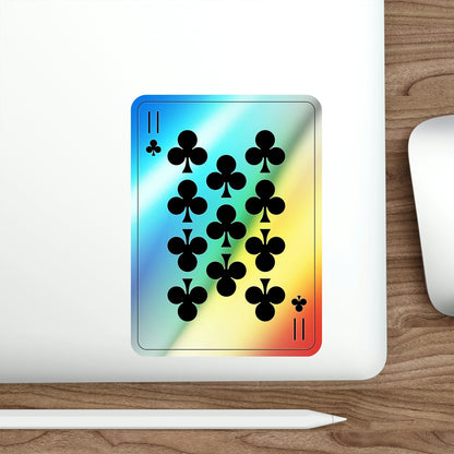 11 of Clubs Playing Card Holographic STICKER Die-Cut Vinyl Decal-The Sticker Space