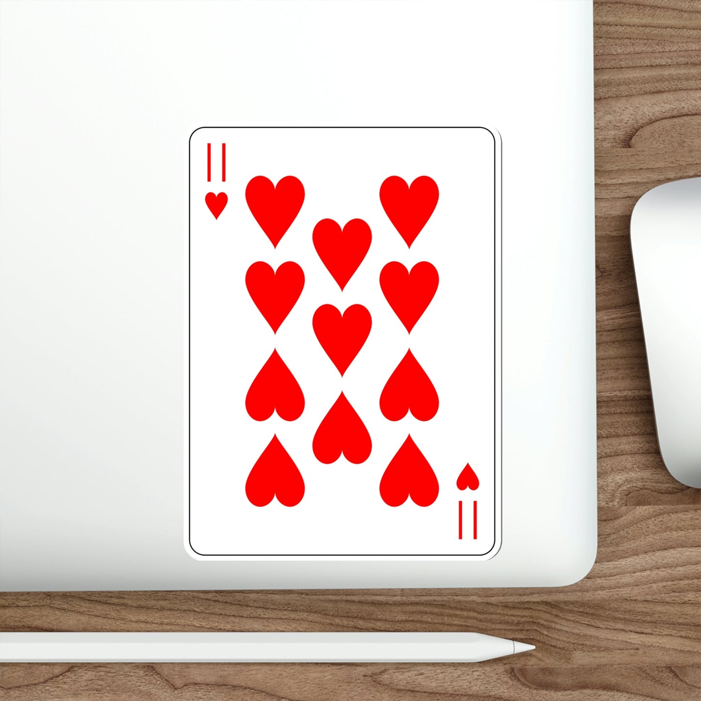 11 of Hearts Playing Card STICKER Vinyl Die-Cut Decal-The Sticker Space
