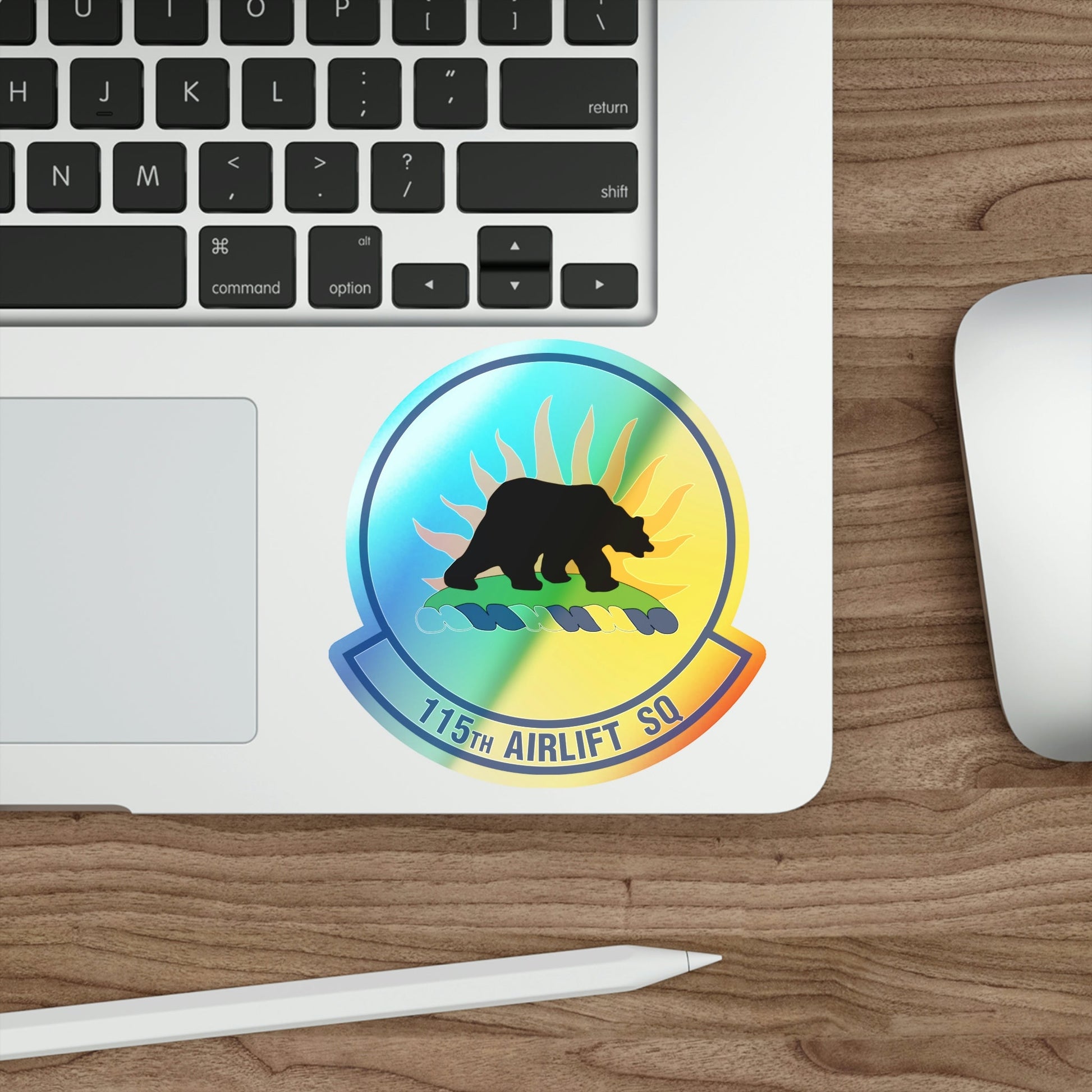 115 Airlift Squadron (U.S. Air Force) Holographic STICKER Die-Cut Vinyl Decal-The Sticker Space
