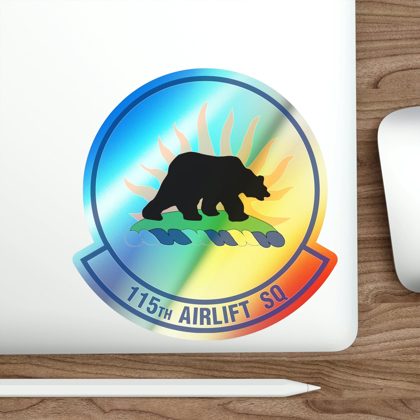 115 Airlift Squadron (U.S. Air Force) Holographic STICKER Die-Cut Vinyl Decal-The Sticker Space
