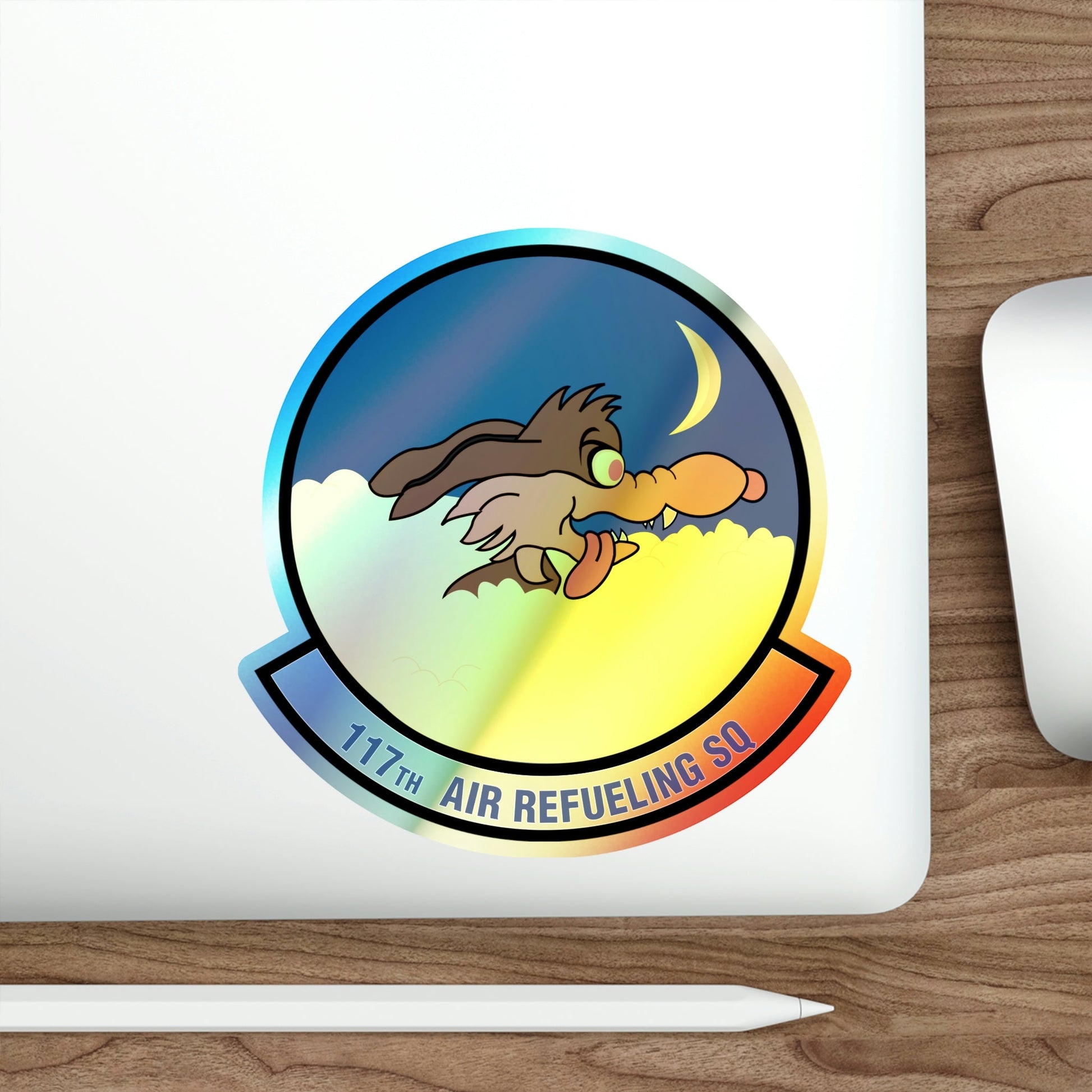 117 Air Refueling Squadron (U.S. Air Force) Holographic STICKER Die-Cut Vinyl Decal-The Sticker Space
