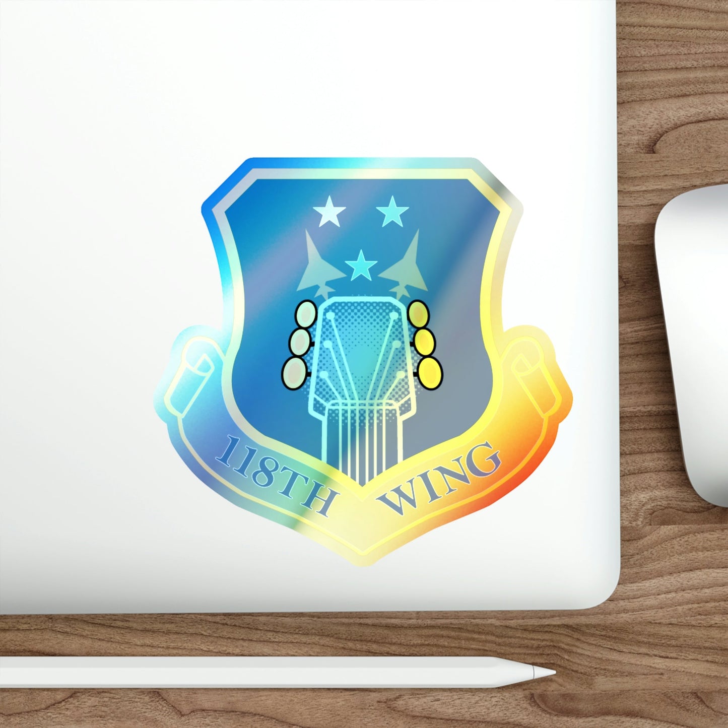118th Wing ANG (U.S. Air Force) Holographic STICKER Die-Cut Vinyl Decal-The Sticker Space