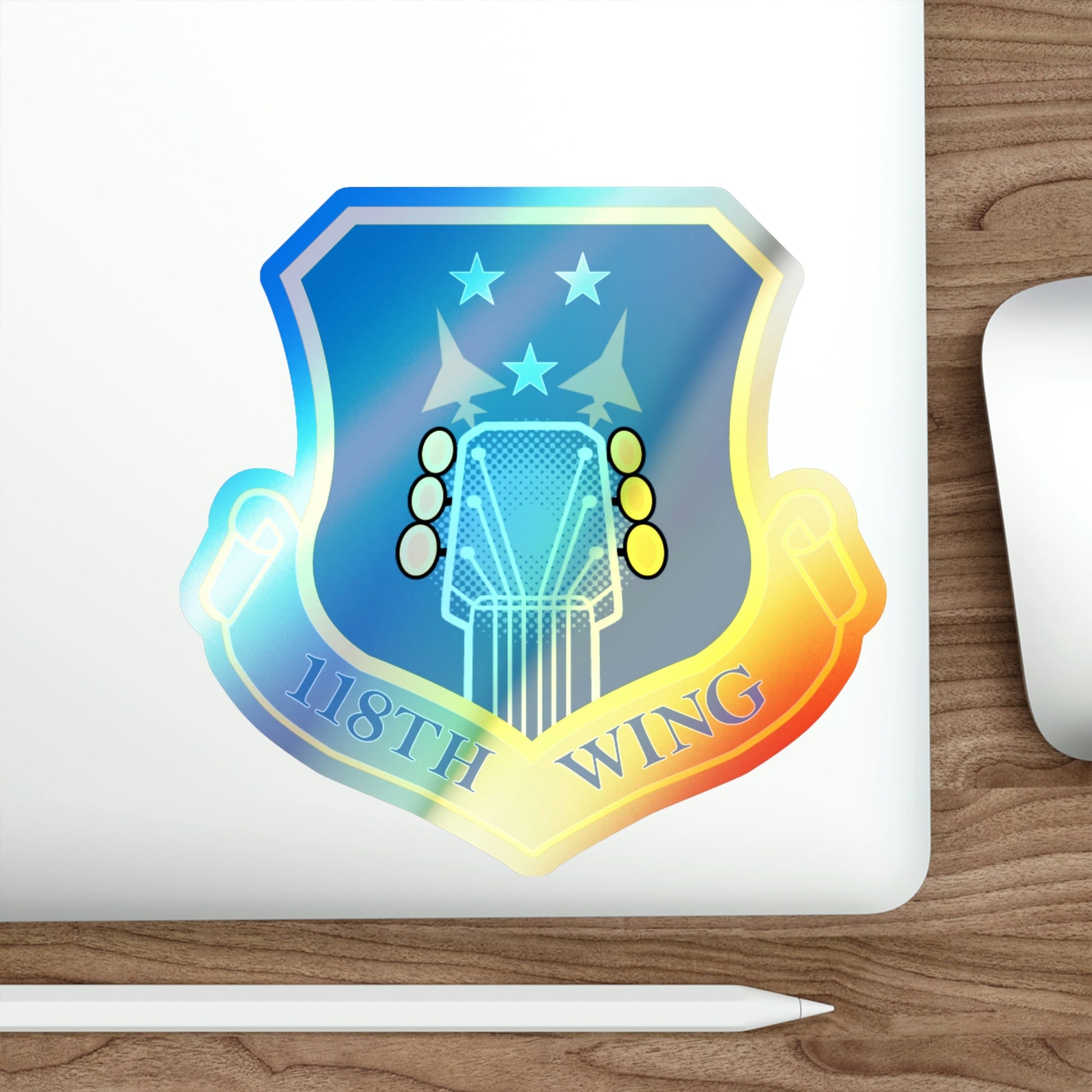 118th Wing ANG (U.S. Air Force) Holographic STICKER Die-Cut Vinyl Decal-The Sticker Space