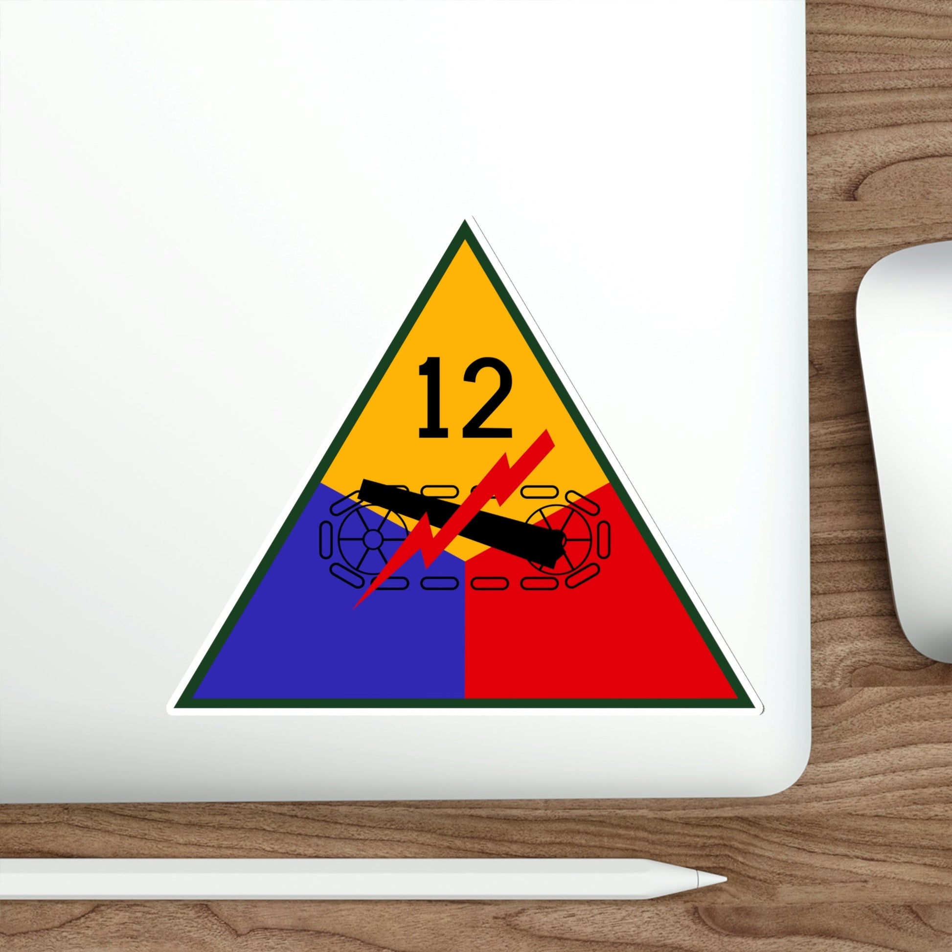 12th Armored Division (U.S. Army) STICKER Vinyl Die-Cut Decal-The Sticker Space