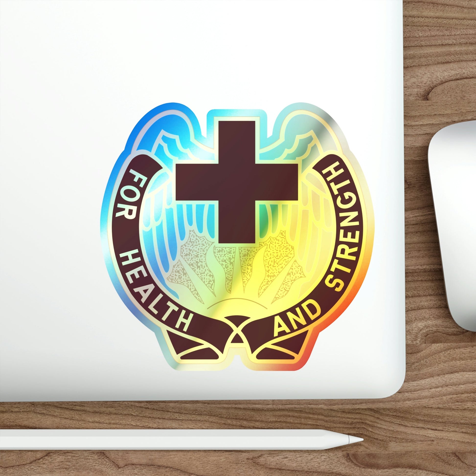 143 Evacuation Hospital (U.S. Army) Holographic STICKER Die-Cut Vinyl Decal-The Sticker Space