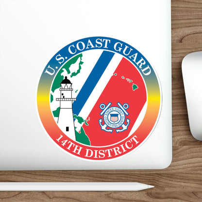 14th CG District (U.S. Coast Guard) STICKER Vinyl Die-Cut Decal-The Sticker Space