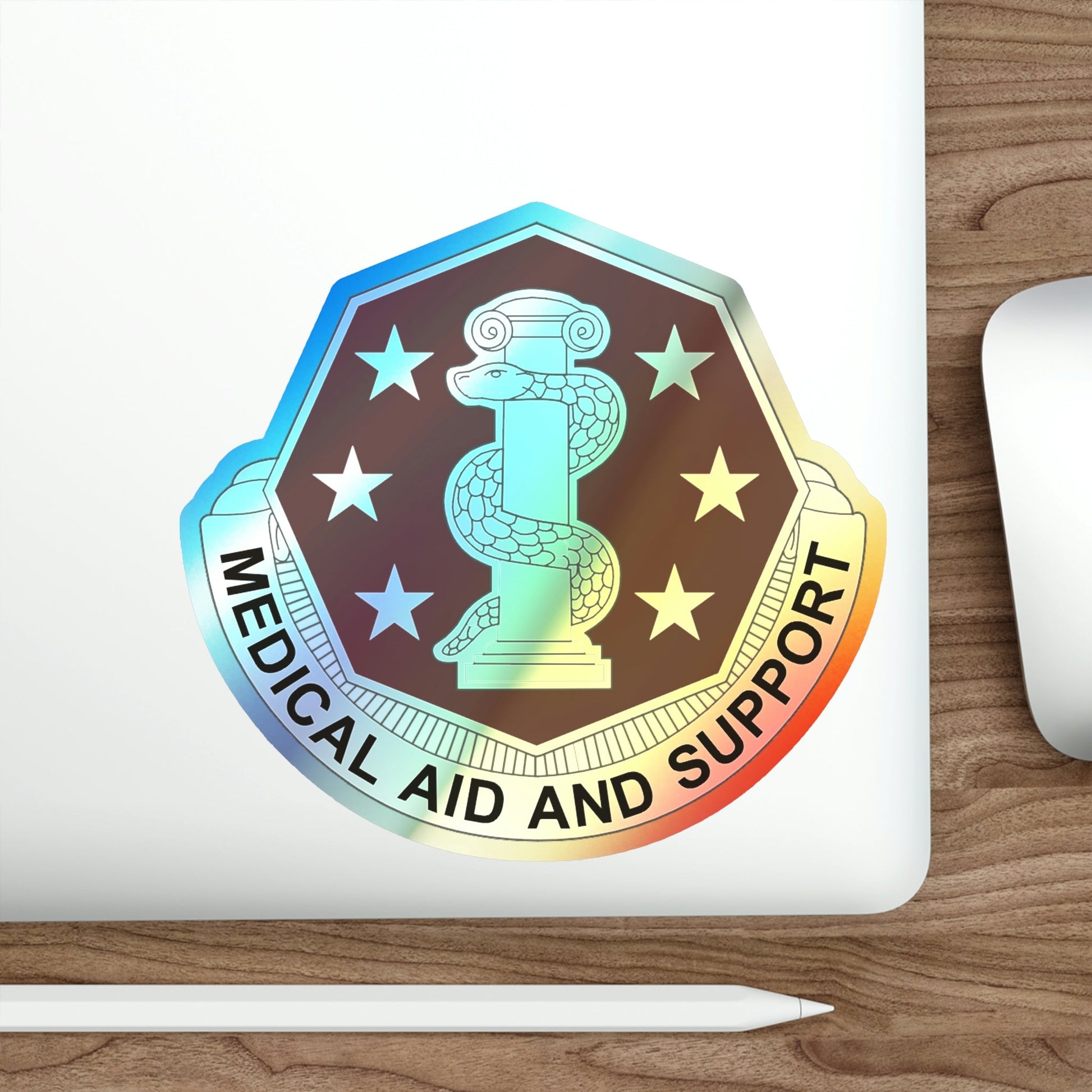 168 Medical Battalion (U.S. Army) Holographic STICKER Die-Cut Vinyl Decal-The Sticker Space