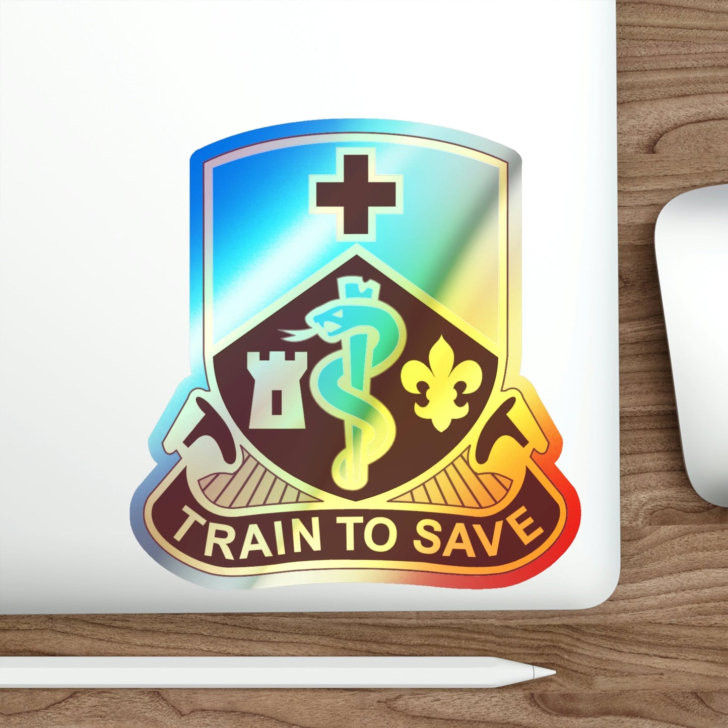 187 Medical Battalion (U.S. Army) Holographic STICKER Die-Cut Vinyl Decal-The Sticker Space